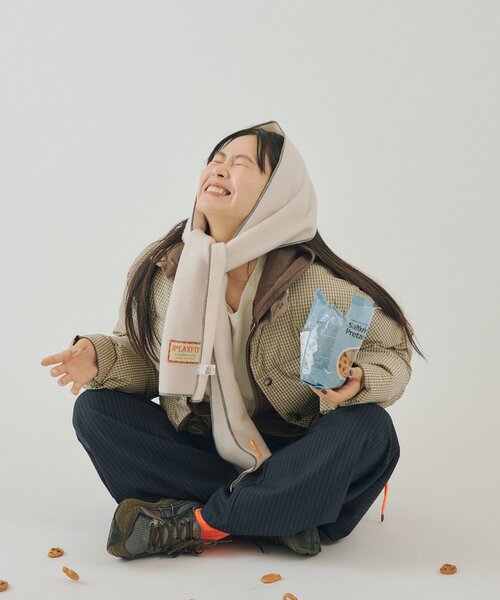 WHIMSIC（ウィムジック）の「【UNISEX/2サイズ】チェックパデットジャケット（ダウンジャケット/コート・メンズ・ブラック/ブラウン/ベージュ・1/2）」の22枚目の写真