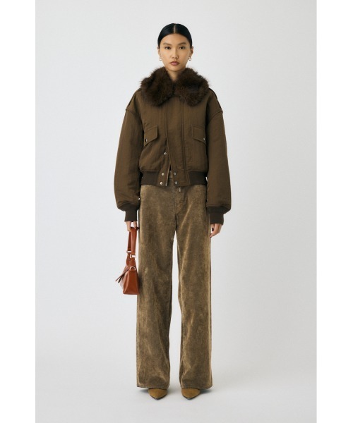 MOUSSY（マウジー）の「【25年AW新作】F/FUR COLLAR CROP ブルゾン