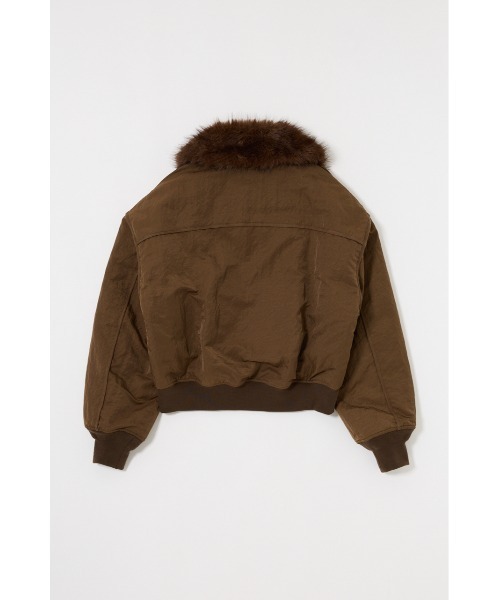 MOUSSYマウジー☆gimmick fur bono jacket 極美品 MOUSSY FAUX LEATHER BONDING ジャケット CAM -ファッション通販