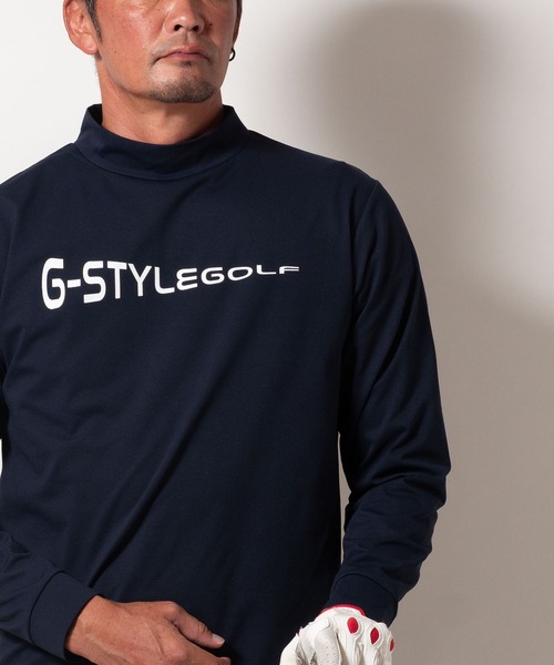 BAYBLO(ベイブロ)の「(SA) 複合繊維 モックネック ロゴ 長袖 Tシャツ(Tシャツ/カットソー・メンズ・チャコールグレー/ブラック/ホワイト/ネイビー・L/M/LL)」の1枚目の写真