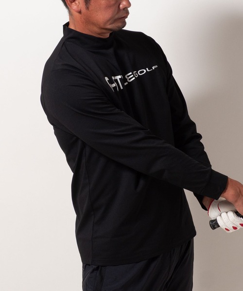 BAYBLO(ベイブロ)の「(SA) 複合繊維 モックネック ロゴ 長袖 Tシャツ(Tシャツ/カットソー・メンズ・チャコールグレー/ブラック/ホワイト/ネイビー・L/M/LL)」の6枚目の写真