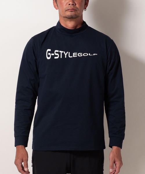 BAYBLO(ベイブロ)の「(SA) 複合繊維 モックネック ロゴ 長袖 Tシャツ(Tシャツ/カットソー・メンズ・チャコールグレー/ブラック/ホワイト/ネイビー・L/M/LL)」の22枚目の写真