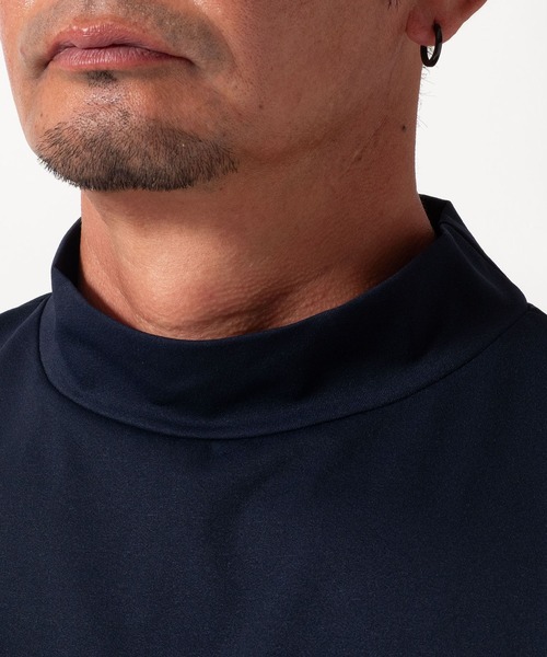 BAYBLO(ベイブロ)の「(SA) 複合繊維 モックネック ロゴ 長袖 Tシャツ(Tシャツ/カットソー・メンズ・チャコールグレー/ブラック/ホワイト/ネイビー・L/M/LL)」の18枚目の写真