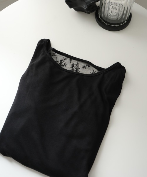 Ulysses（ユリシス）の「バックレースシアーカットソー（Tシャツ/カットソー・レディース・ブラック/ベージュ・F）」の18枚目の写真