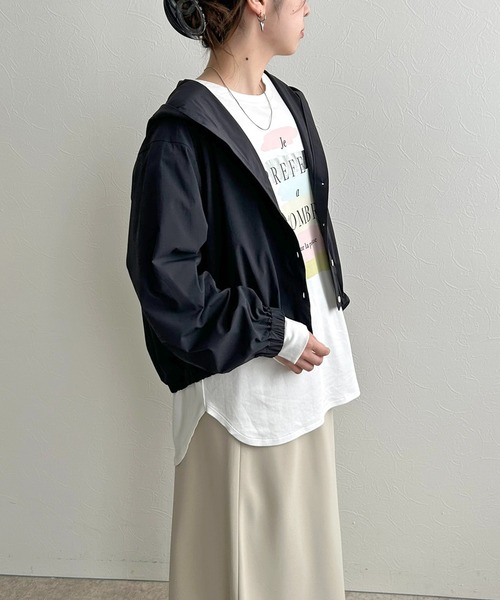 LHELBIE(レルビエ)の「ナイロンブルゾン(ブルゾン・レディース・ライトベージュ/ブラック/ネイビー・M)」の12枚目の写真