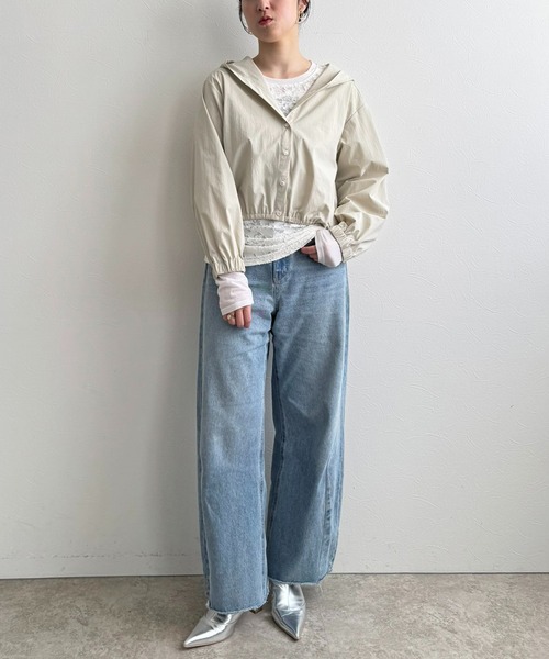LHELBIE(レルビエ)の「ナイロンブルゾン(ブルゾン・レディース・ライトベージュ/ブラック/ネイビー・M)」の15枚目の写真