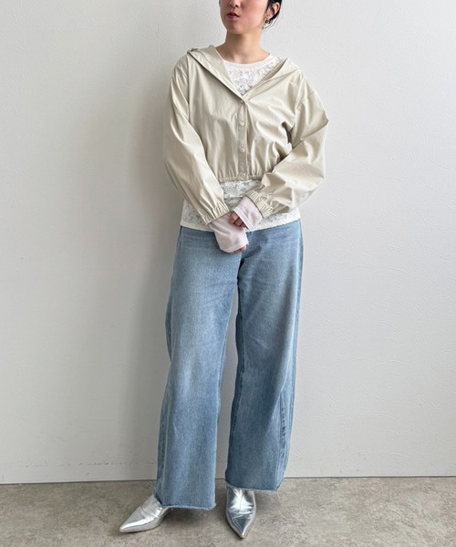 LHELBIE(レルビエ)の「ナイロンブルゾン(ブルゾン・レディース・ライトベージュ/ブラック/ネイビー・M)」の18枚目の写真
