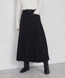 【forksy.】ローライズワイドプリーツロングスカート