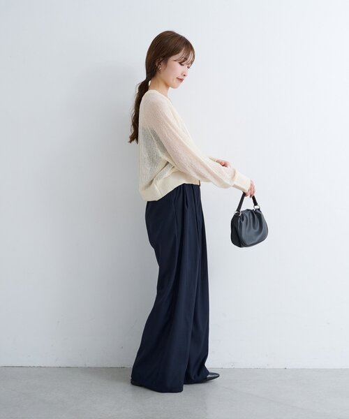 Kastane（カスタネ）の「【前後2WAY】B シアーブークレカーディガン（カーディガン/ボレロ・レディース・アイボリー/ブルー/ブラウン・FREE）」の12枚目の写真