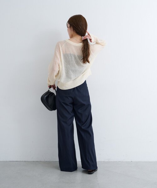 Kastane（カスタネ）の「【前後2WAY】B シアーブークレカーディガン（カーディガン/ボレロ・レディース・アイボリー/ブルー/ブラウン・FREE）」の13枚目の写真