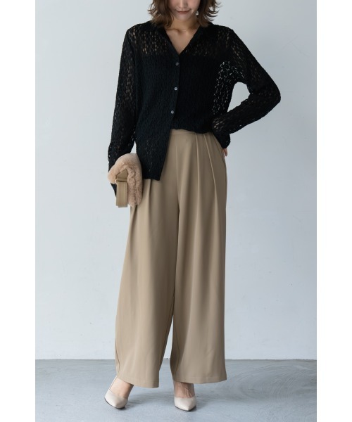 M.deux（エムドゥ）の「●大人の上品タックワイドパンツ●（その他パンツ・レディース・ベージュ/ネイビー/キャメル・MEDIUM）」の8枚目の写真