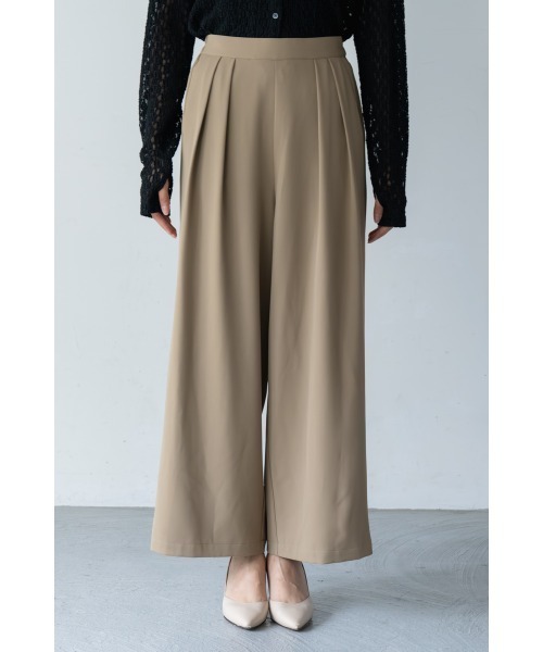 M.deux（エムドゥ）の「●大人の上品タックワイドパンツ●（その他パンツ・レディース・ベージュ/ネイビー/キャメル・MEDIUM）」の10枚目の写真