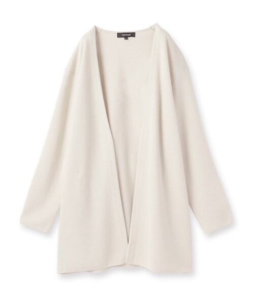 UNTITLED（アンタイトル）の「【洗える/ボタンなし】ミラノリブカーディガン（カーディガン/ボレロ・レディース・ブラック/ナチュラル・04/02/00/44）」の3枚目の写真