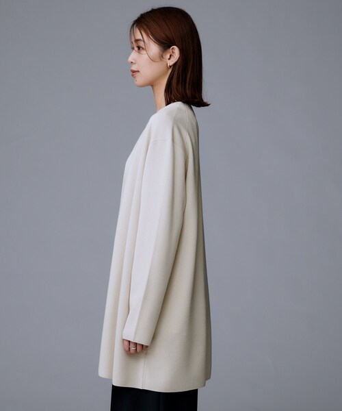 UNTITLED（アンタイトル）の「【洗える/ボタンなし】ミラノリブカーディガン（カーディガン/ボレロ・レディース・ブラック/ナチュラル・04/02/00/44）」の17枚目の写真