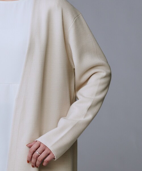 UNTITLED（アンタイトル）の「【洗える/ボタンなし】ミラノリブカーディガン（カーディガン/ボレロ・レディース・ブラック/ナチュラル・04/02/00/44）」の20枚目の写真