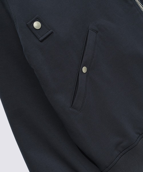 VANS（バンズ）の「HARAJUKU PUNK スウェット MA-1 ジャケット / Sweat MA-1 Jacket NAVY BLAZER VN000KETBO61（MA-1・メンズ・ブラック・LARGE）」の10枚目の写真