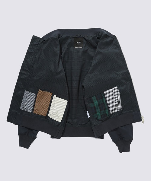 VANS（バンズ）の「HARAJUKU PUNK スウェット MA-1 ジャケット / Sweat MA-1 Jacket NAVY BLAZER VN000KETBO61（MA-1・メンズ・ブラック・LARGE）」の7枚目の写真