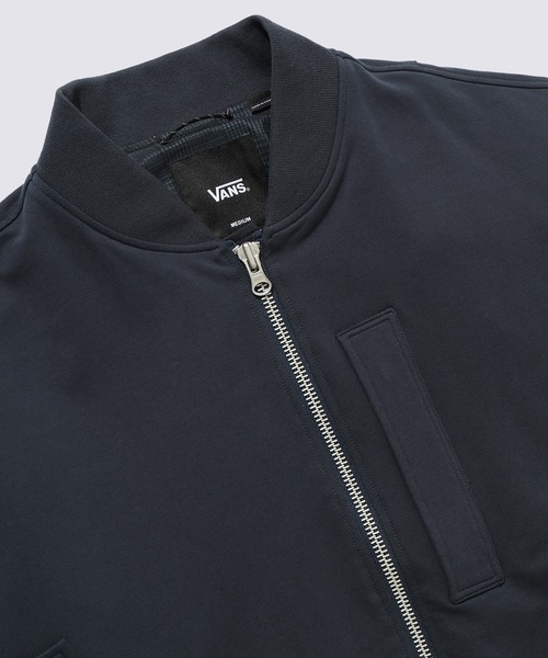 VANS（バンズ）の「HARAJUKU PUNK スウェット MA-1 ジャケット / Sweat MA-1 Jacket NAVY BLAZER VN000KETBO61（MA-1・メンズ・ブラック・LARGE）」の8枚目の写真
