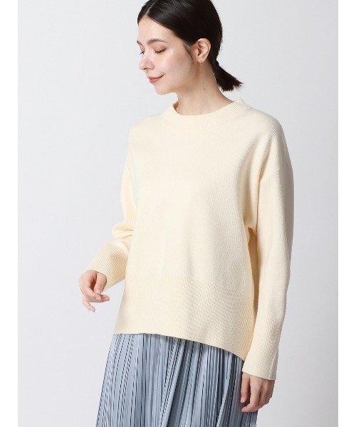 SUIT SQUARE（スーツスクエア）の「CHANTOWA コクーンシルエットプルオーバー 長袖 ウォッシャブル 無地（ニット/セーター・レディース・アイボリー系/パープル系/グレー系2/ブラウン系/グレー系1/ベージュ系・38(9号)）」の6枚目の写真