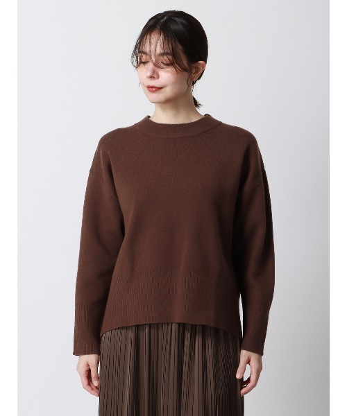 スピックアンドスパン 今季 コクーンシルエットニット 茶系 ウール