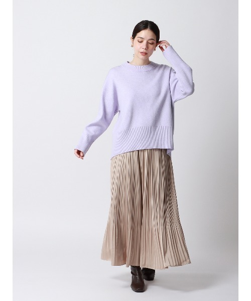 SUIT SQUARE（スーツスクエア）の「CHANTOWA コクーンシルエットプルオーバー 長袖 ウォッシャブル 無地（ニット/セーター・レディース・アイボリー系/パープル系/グレー系2/ブラウン系/グレー系1/ベージュ系・38(9号)）」の13枚目の写真