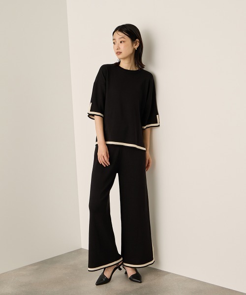 ketty（ケティ）の「バイカラーヘムニットセットアップ≪手洗い可能