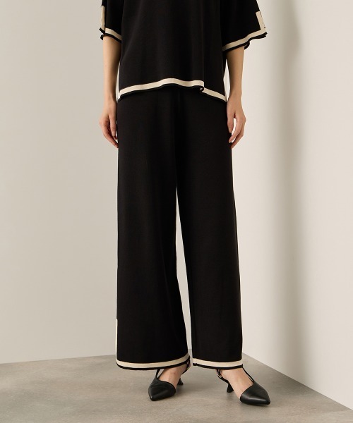 ketty(ケティ)の「バイカラーヘムニットセットアップ≪手洗い可能≫(ワンピース・レディース・ブラック/ベージュ・M)」の7枚目の写真