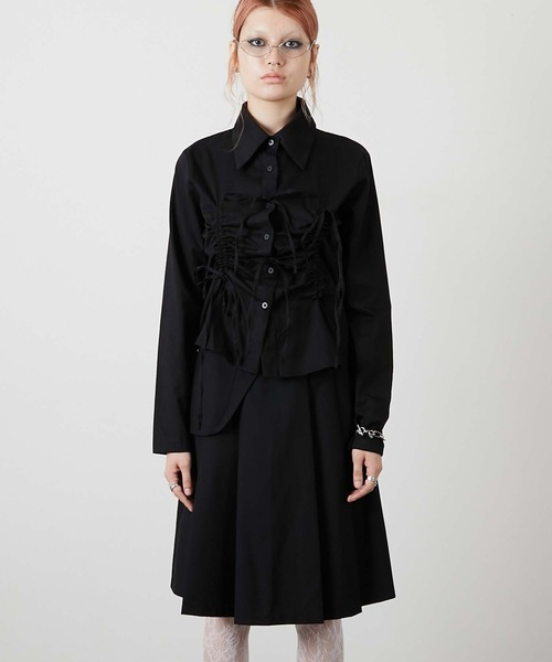 セール】【led.tokyo】RIBBON SHIRT/リボンシャツ（シャツ/ブラウス