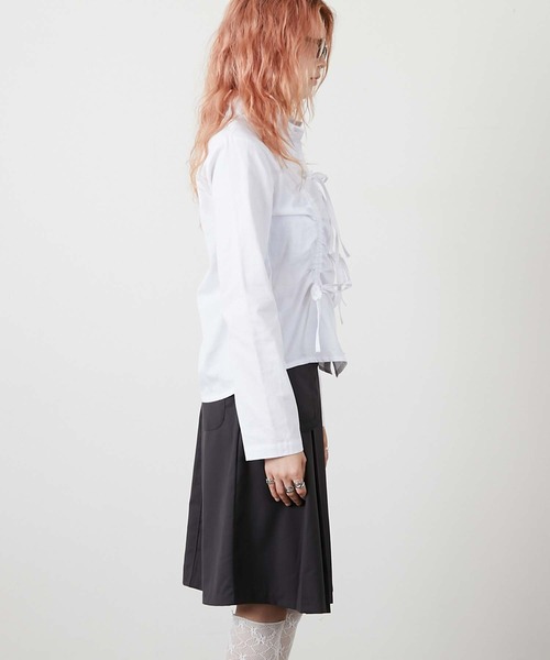 led.tokyo（レッドトウキョウ）の「【led.tokyo】RIBBON SHIRT/リボンシャツ（シャツ/ブラウス・レディース・ホワイト/ブラック・FREE）」の12枚目の写真