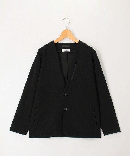 NOLLEY'S LIGHT（ノーリーズライト）の「《ビジカジ対応》メランジカノコ ノーカラーカーディガン（Tシャツ/カットソー・メンズ・グレー/ダークネイビー/ブラック・L/M）」の2枚目の写真