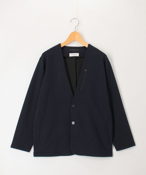 NOLLEY'S LIGHT（ノーリーズライト）の「《ビジカジ対応》メランジカノコ ノーカラーカーディガン（Tシャツ/カットソー・メンズ・グレー/ダークネイビー/ブラック・L/M）」の14枚目の写真