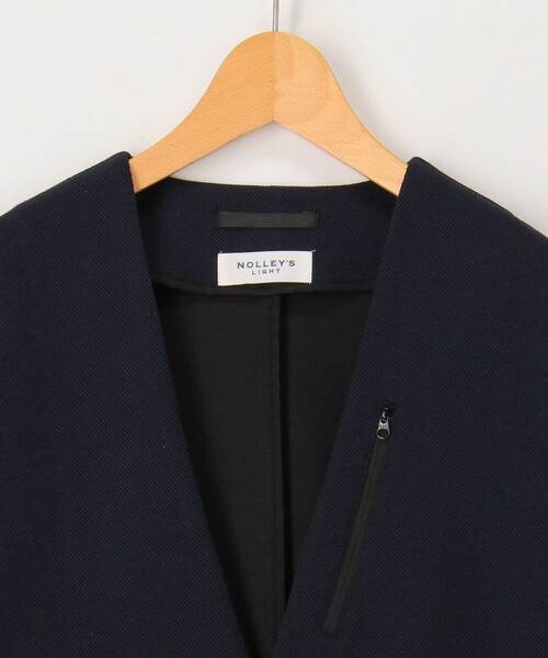 NOLLEY'S LIGHT（ノーリーズライト）の「《ビジカジ対応》メランジカノコ ノーカラーカーディガン（Tシャツ/カットソー・メンズ・グレー/ダークネイビー/ブラック・L/M）」の15枚目の写真