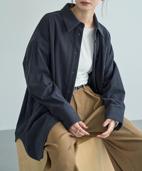 コーデュロイオーバーサイズシャツ（シャツ/ブラウス）｜meilmada