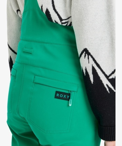 ROXY（ロキシー）の「SUMMIT BIB PT /ロキシースキニースキースノーボードビブパンツ（その他パンツ・レディース・ブラック/グリーン・SMALL/MEDIUM/LARGE）」の7枚目の写真