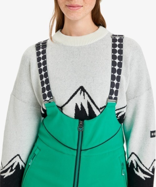 ROXY（ロキシー）の「SUMMIT BIB PT /ロキシースキニースキースノーボードビブパンツ（その他パンツ・レディース・ブラック/グリーン・SMALL/MEDIUM/LARGE）」の8枚目の写真