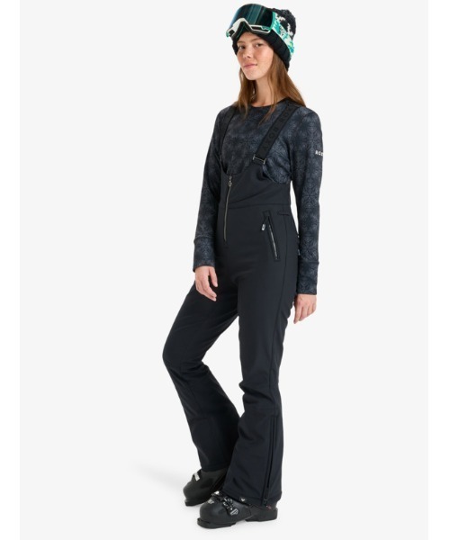 ROXY（ロキシー）の「SUMMIT BIB PT /ロキシースキニースキースノーボードビブパンツ（その他パンツ・レディース・ブラック/グリーン・SMALL/MEDIUM/LARGE）」の5枚目の写真