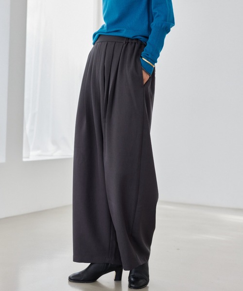 BARNYARDSTORM（バンヤードストーム）の「BARNYARDSTORM / タタックツイルパンツ（スラックス・レディース・モカ/チャコール/ブラック・S/M）」の3枚目の写真