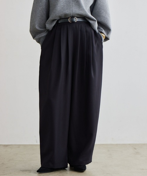 BARNYARDSTORM（バンヤードストーム）の「BARNYARDSTORM / タタックツイルパンツ（スラックス・レディース・モカ/チャコール/ブラック・S/M）」の2枚目の写真