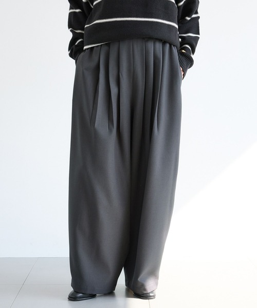 BARNYARDSTORM（バンヤードストーム）の「BARNYARDSTORM / タタックツイルパンツ（スラックス・レディース・モカ/チャコール/ブラック・S/M）」の7枚目の写真