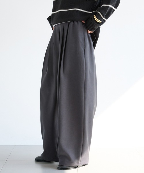 BARNYARDSTORM（バンヤードストーム）の「BARNYARDSTORM / タタックツイルパンツ（スラックス・レディース・モカ/チャコール/ブラック・S/M）」の8枚目の写真