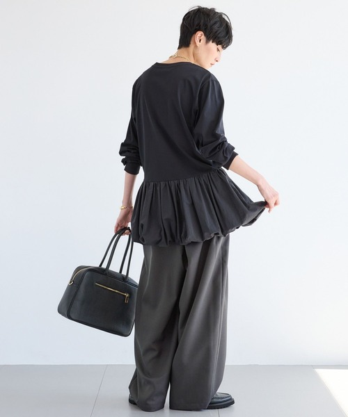 BARNYARDSTORM（バンヤードストーム）の「BARNYARDSTORM / タタックツイルパンツ（スラックス・レディース・モカ/チャコール/ブラック・S/M）」の15枚目の写真