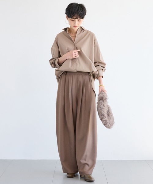 BARNYARDSTORM（バンヤードストーム）の「BARNYARDSTORM / タタックツイルパンツ（スラックス・レディース・モカ/チャコール/ブラック・S/M）」の18枚目の写真