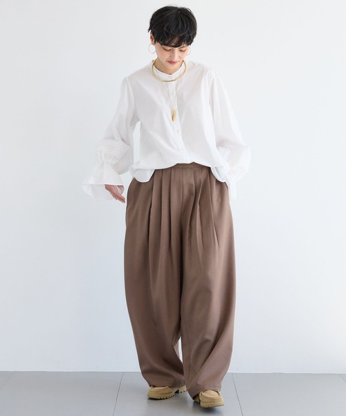 BARNYARDSTORM（バンヤードストーム）の「BARNYARDSTORM / タタックツイルパンツ（スラックス・レディース・モカ/チャコール/ブラック・S/M）」の20枚目の写真