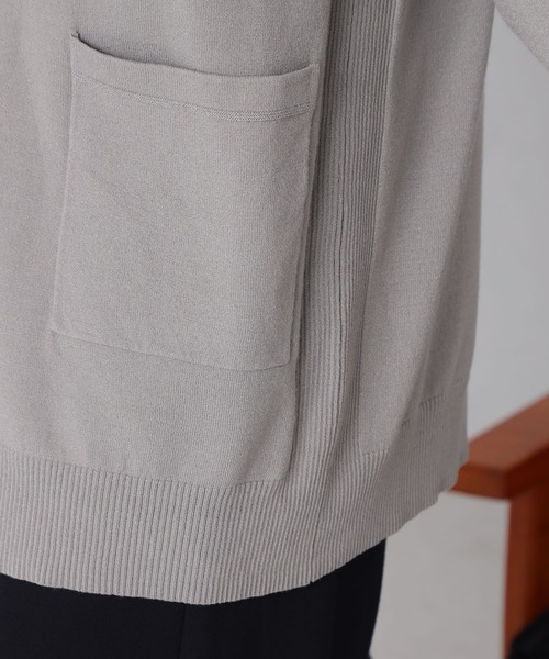 GALLORIA（ギャローリア）の「マシンウォッシャブル　ロングトッパーカーディガン（カーディガン/ボレロ・レディース・グレー/ネイビー/モカ・S/M/L/LL）」の6枚目の写真