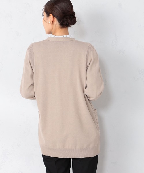 GALLORIA（ギャローリア）の「マシンウォッシャブル　ロングトッパーカーディガン（カーディガン/ボレロ・レディース・グレー/ネイビー/モカ・S/M/L/LL）」の9枚目の写真