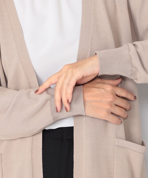 GALLORIA（ギャローリア）の「マシンウォッシャブル　ロングトッパーカーディガン（カーディガン/ボレロ・レディース・グレー/ネイビー/モカ・S/M/L/LL）」の10枚目の写真