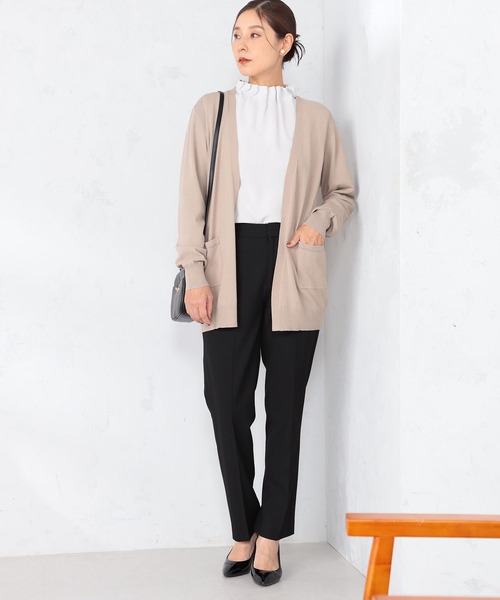 GALLORIA（ギャローリア）の「マシンウォッシャブル　ロングトッパーカーディガン（カーディガン/ボレロ・レディース・グレー/ネイビー/モカ・S/M/L/LL）」の11枚目の写真