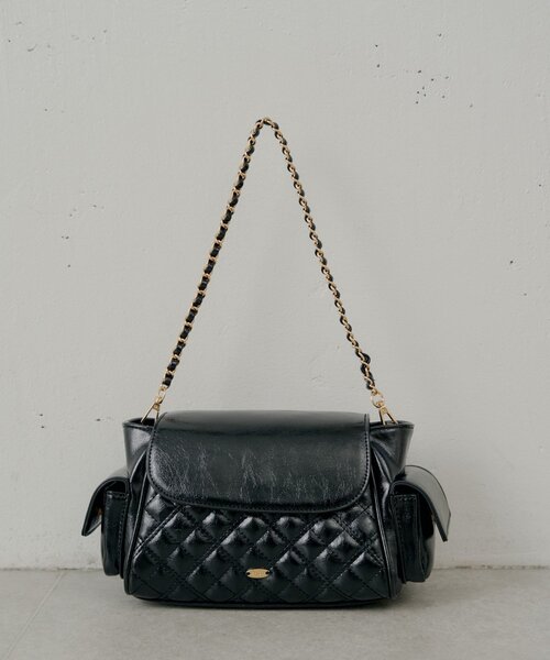 もちこキルティング ブラック ハンドバッグ PINKO Icon Vキルティング Love バッグ ミニ | ブラック