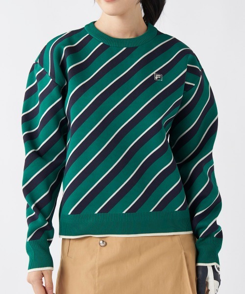 FILA GOLF(フィラゴルフ )の「【FILAGOLF/フィラゴルフ】レディース軽量ポリエステルニッ|ドロップショルダー&オーバーシルエット(ニット/セーター・レディース・グリーン/ネイビー/イエロー・LARGE/X-LARGE/MEDIUM)」の20枚目の写真