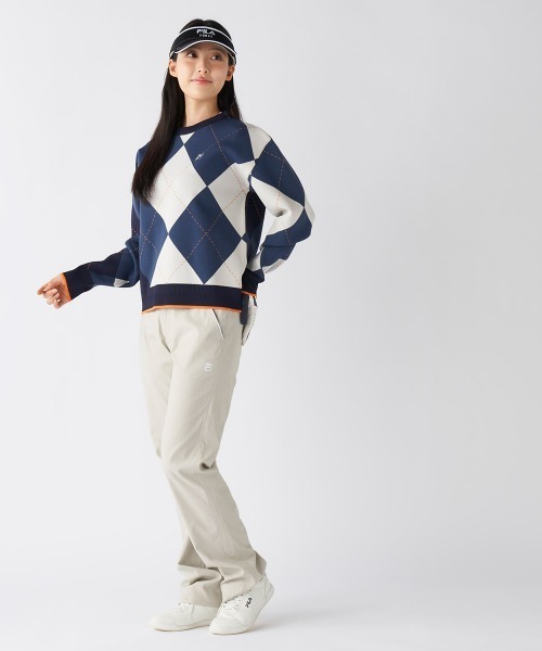 FILA GOLF(フィラゴルフ )の「【FILAGOLF/フィラゴルフ】レディース軽量ポリエステルニッ|ドロップショルダー&オーバーシルエット(ニット/セーター・レディース・グリーン/ネイビー/イエロー・LARGE/X-LARGE/MEDIUM)」の8枚目の写真